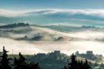 Sunrise Over Val D'orcia Stock Photo