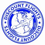 Discount Flights Means Bargains Reduction And Fly Stock Photo