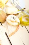 Cheese And Pears Stock Photo