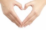 Hand Make A Heart Shape Stock Photo