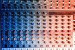 Audio Mixing Table Stock Photo