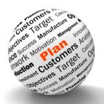 Plan Sphere Definition Means Planning Or Objective Managing Stock Photo