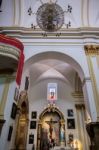 Christ On The Cross  In The Church Of The Encarnacion In Marbell Stock Photo