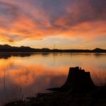 Lake Moogerah In Queensland With Beautiful Clouds At Sunset Stock Photo