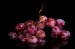 Grapes On A Black Background Stock Photo