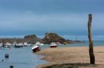 Boats In Bude Harbour Stock Photo