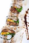 Fresh Sushi Choice Combination Assortment Selection Stock Photo