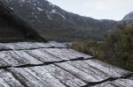 Boat Shed In Dove Lake, Tasmania  Stock Photo