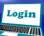 Login Computer Shows Website Log In Security Stock Photo