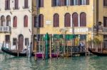 Waiting For A Gondolier In Venice Stock Photo