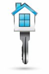 House With Key Stock Photo