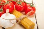 Italian Basic Pasta Ingredients Stock Photo