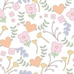 Seamless Pattern Of  Flower Illustration Background Stock Photo