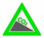 Sign Co2 Shows Carbon Footprint And Emission Stock Photo