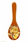 Muesli On Wooden Spoon Stock Photo