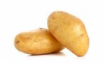 Raw Potato Isolated On The White Background Stock Photo