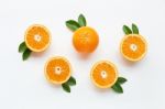 Fresh Orange Citrus Fruit Isolated Stock Photo