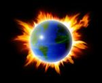 World On Fire Background Stock Photo