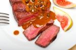 Green Peppercorn Beef Filet Mignon Stock Photo