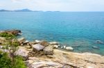 Rocks Coastline And Sea At Koh Samui Stock Photo