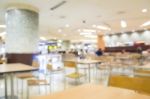 Blurred Image Of Food Court In Mall Stock Photo