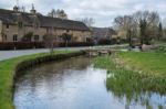 Scenic View Of Lower Slaughter Village In The Cotswolds Stock Photo