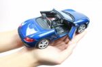 Blue Sports Car Model Stock Photo