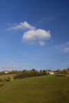 Landscape With House Stock Photo