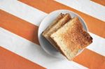 Toasts On Tablecloth Stock Photo