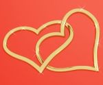 Gold Heart Shaped Ring Stock Photo