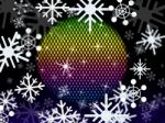 Snowflakes Ball Shows Colors Winter And Festivities
 Stock Photo