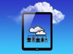 Cloud Computing With Tablet Pc Stock Photo