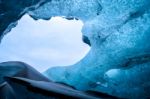 Crystal Ice Cave Near Jokulsarlon Stock Photo