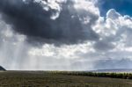 Scenic View Of The Grand Teton National Park Stock Photo