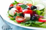 Greek Salad Stock Photo