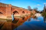 Passing Clifton Hampden Bridge Stock Photo