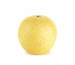 Yellow Pear Isolated On The White Background Stock Photo