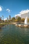 Skyline Of Uptown Charlotte, North Carolina Stock Photo