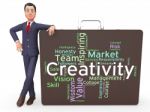 Creativity Words Indicates Design Concept And Artistic Stock Photo