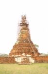 Renovated Old Brick Pagoda In History Park Stock Photo