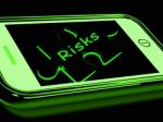 Risks Smartphone Shows Unpredictable And Risky Investment Stock Photo