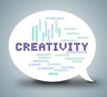 Creativity Bubble Shows Creative Ideas And Innovation Stock Photo