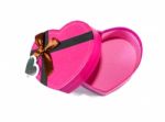 Pink Heart-shaped Box Stock Photo