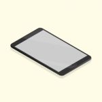 Black Tablet Isometric Stock Photo