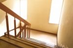 Fire Exit Stairs In Office Stock Photo