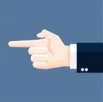 Businessmen Hand Pointing- Flat Design Stock Photo