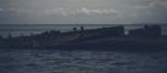 Dark And Gloomy Effect On The Shipwrecks At Tangalooma Island Stock Photo