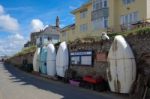 Slipway To Bude Harbour In Cornwall Stock Photo