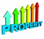 Property Value Increasing Shows On The Market And Building Stock Photo