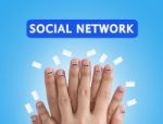 Finger Group For Social Network Stock Photo